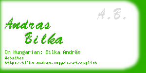 andras bilka business card